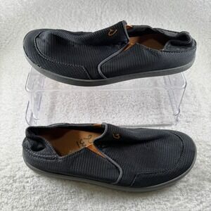 OluKai Nohea Mesh Loafers Shoes Dark Shadow Gray 10188-4242 Men's Size‎ 9